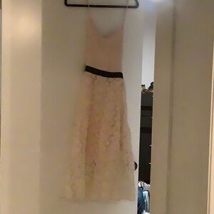 Cream and Black Lace Dress